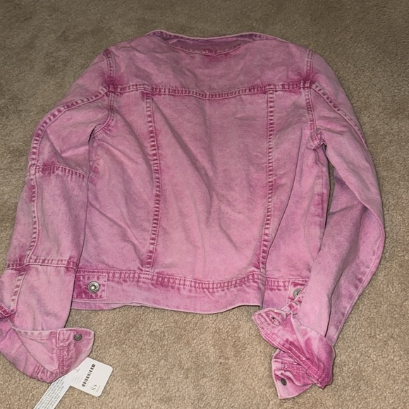 Free people pink denim jacket NWT XS - Picture 3 of 3